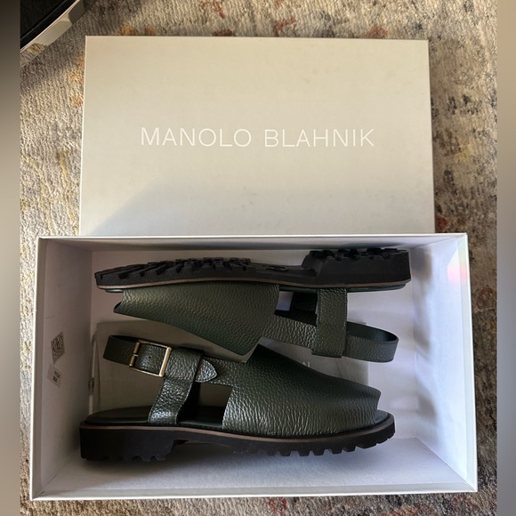 Manolo Blahnik men’s sandals size 42EU green color main image 8